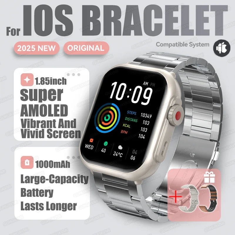 2025 AMOLED 1.85 IP68 Fashion Smart Watch