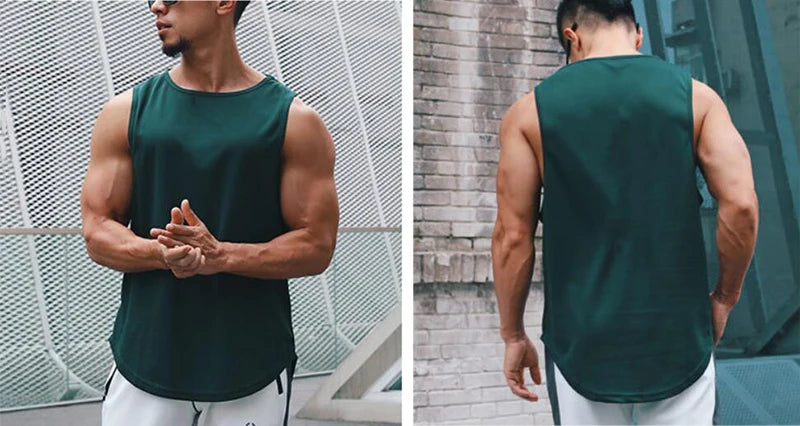 Men's Gym Mesh Tank Top Quick Dry Bodybuilding Cool