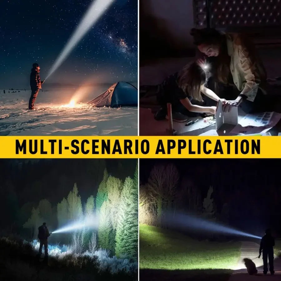 Đèn Pin LED Siêu Sáng 3 Chế Độ Sạc USB Đa Năng