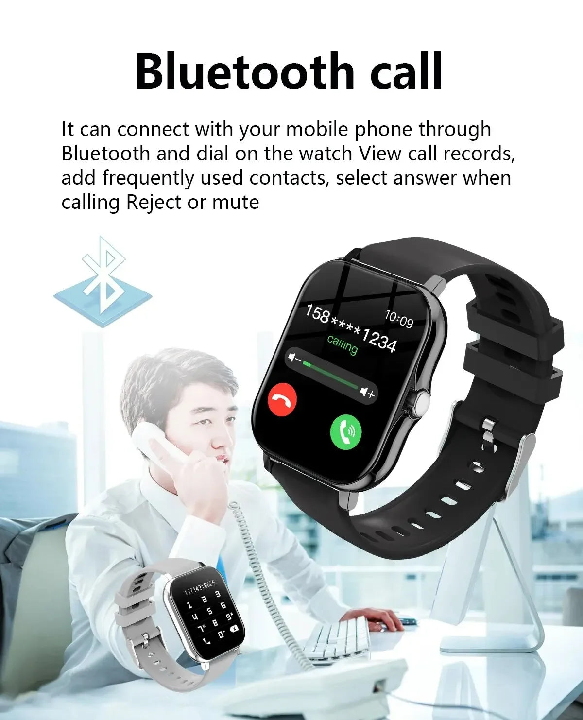 SmartWatch 2024 - Sports Companion &amp; Bluetooth Calling