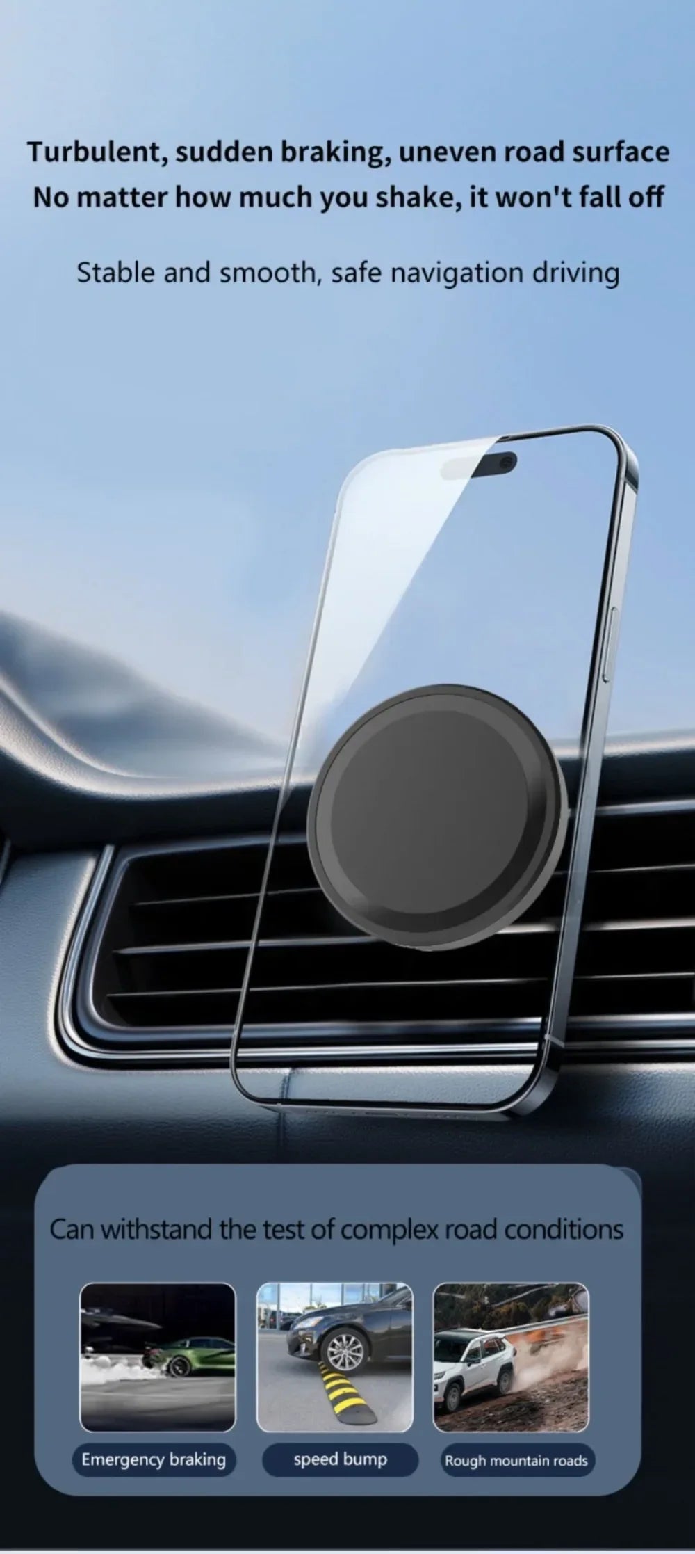 Magnetic Phone Wireless Charger Air Vent Holder For Magsafe iPhone 16 15 14 13 12 Pro Max Cellphone Fast Charging Bracket Stand