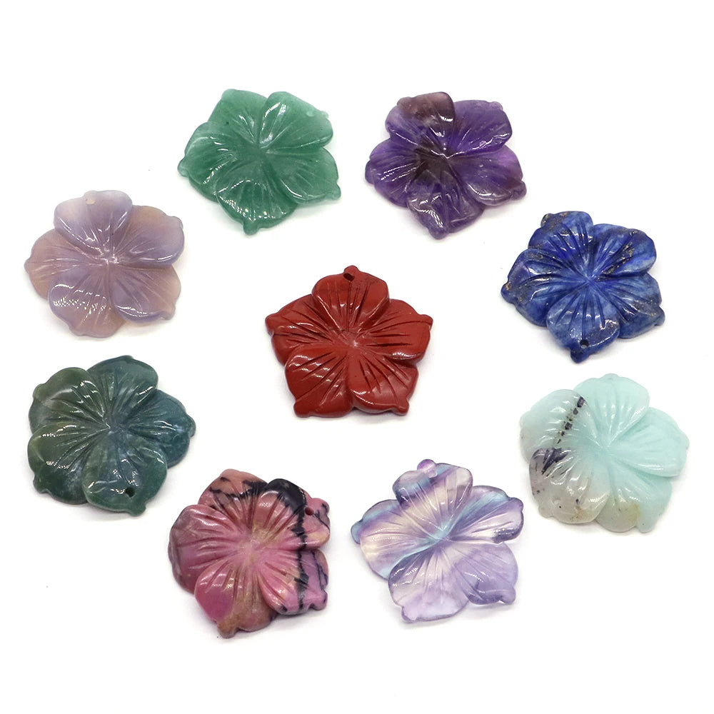 Amethyst Flower Natural Gemstone Pendant