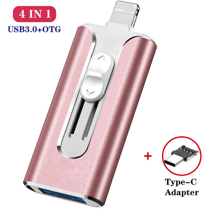 USB 3.0 4in1 OTG - Bộ nhớ ngoài đa năng cho điện thoại - Daisan Mart