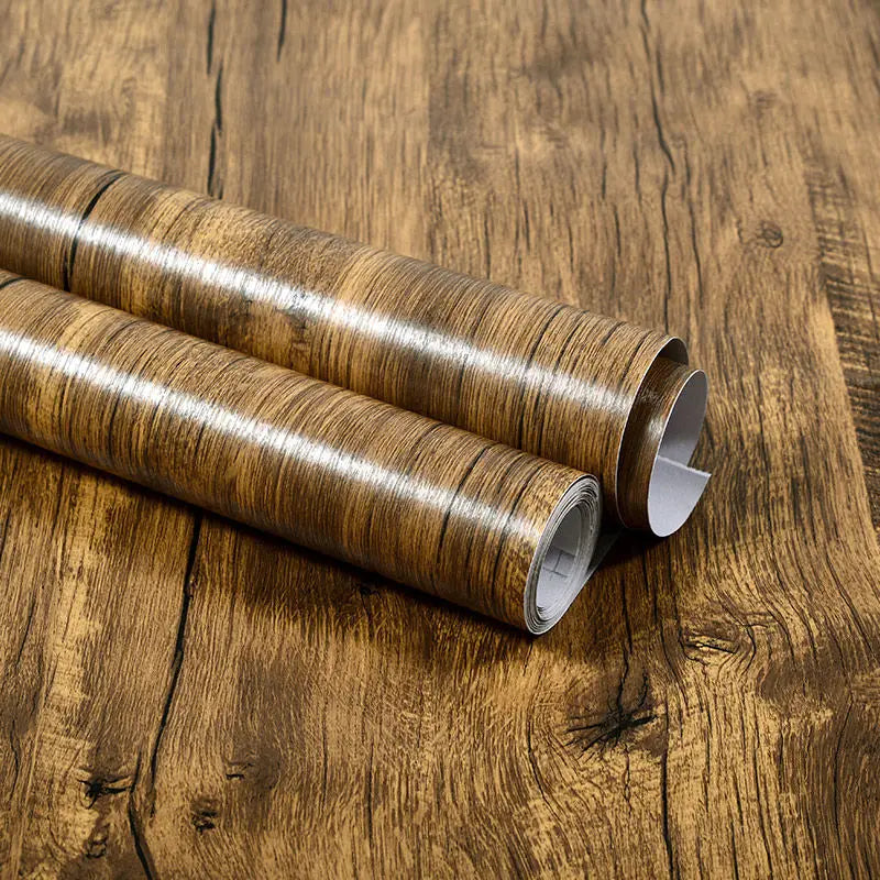 Giấy Dán Tường Vân Gỗ Chống Nước Tự Dính PVC