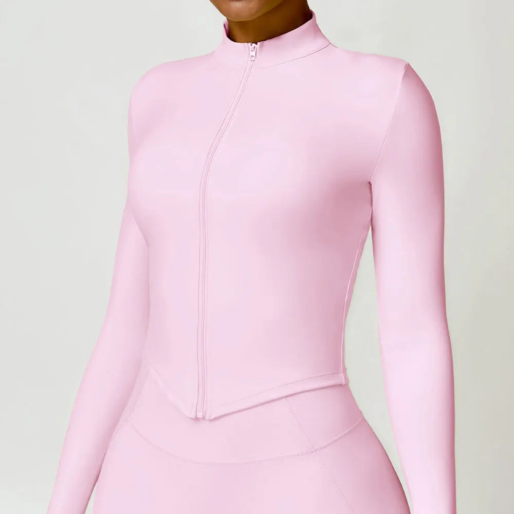 Áo Thun Nữ Dài Tay Tập Gym Yoga Chạy Bộ Thể Thao