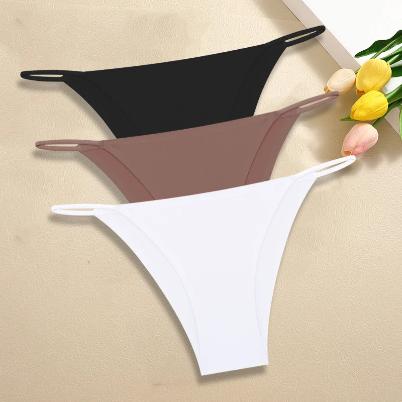 Set of 3 Ice Silk Ultra-Thin Seamless Women's Panties