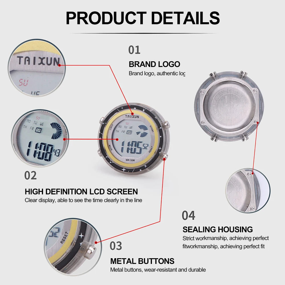 Đồng Hồ Dán Xe Máy Chống Nước - Mini Watch Dashboard