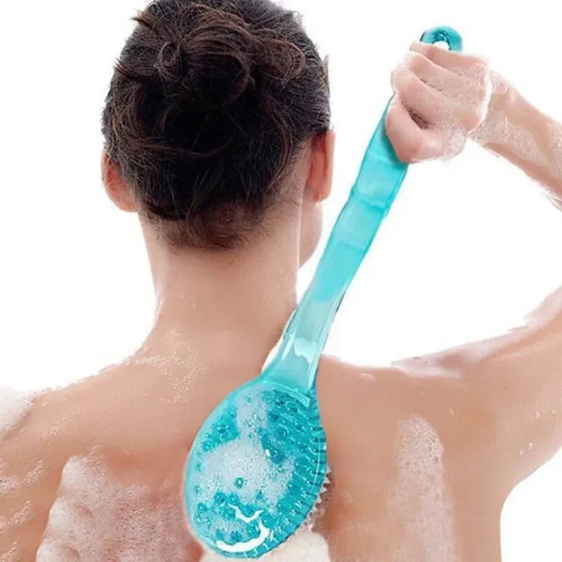 Plastic Back Bath Brush with Handle Exfoliating