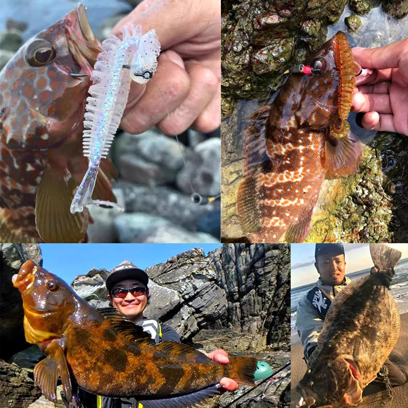 Mồi Giả Mềm KJ Curly 3.8 - Lure Câu Cá Biển 10cm