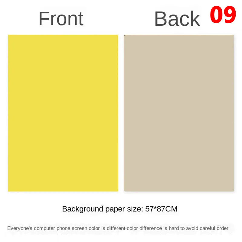 Photography Backdrops Wallpaper 57*87cm 2sides Solid Color Photo Background Props for Photo Studio Newborn Product Photographic - Daisan Mart