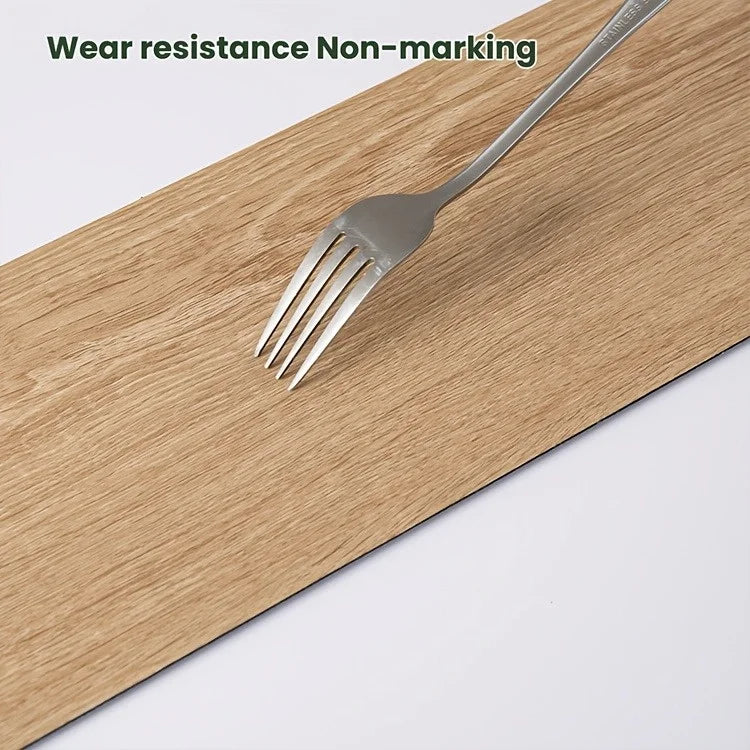 Imitation Wood Grain Self-adhesive Floor Sticker Waterproof for Kitchen Bedroom Living Room Peel and Stick Flooring Home Decor
