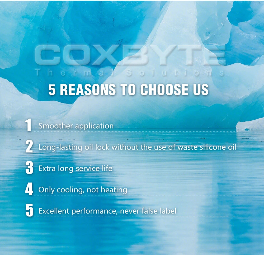 Coxbyte TG-30 Thermal Paste 17.5W-mk for AMD Intel Processor CPU Cooler Computer Cooling Fan VGA GPU Compound Heatsink Plaster