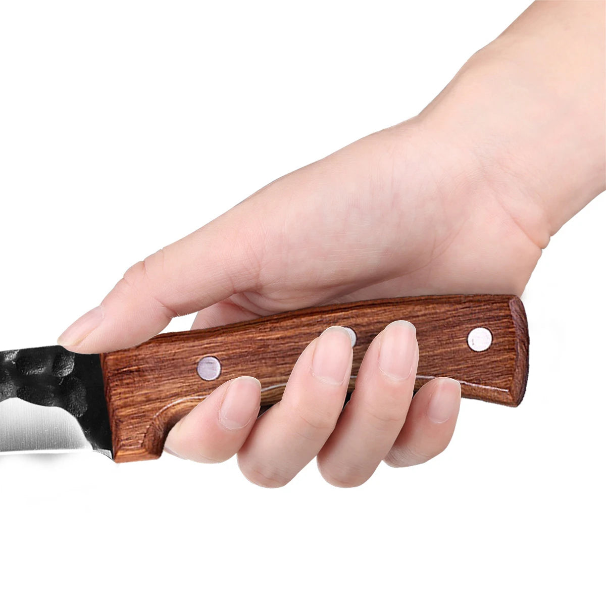 6.5" Forged Knife Stainless Steel Boning Butcher Knife Meat Cleaver Fishing Knife Professional Chef Knife with Sheath