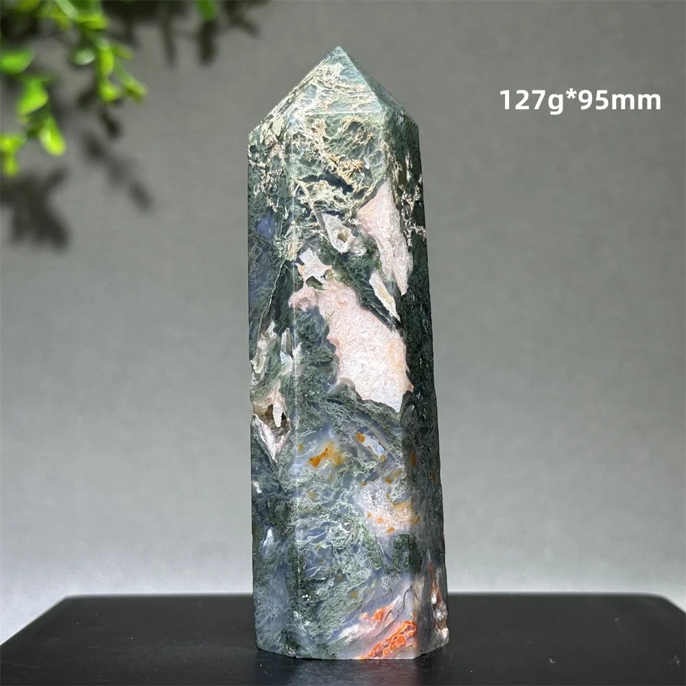 Đũa Thạch Anh Rêu Tự Nhiên - Thiền Định & Trang Trí Nhà