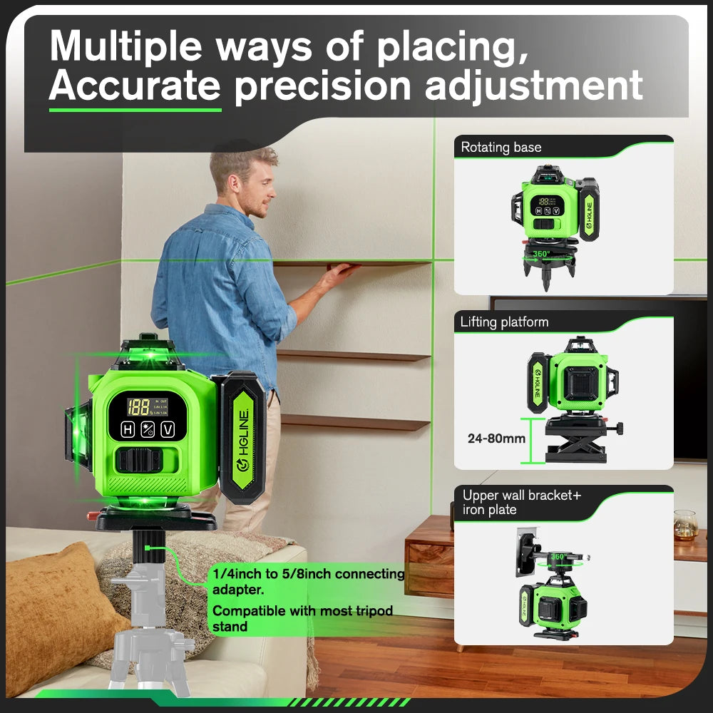 Máy Cân Mực Laser 16 Tia 4D - Điều Khiển Qua APP - Daisan Mart