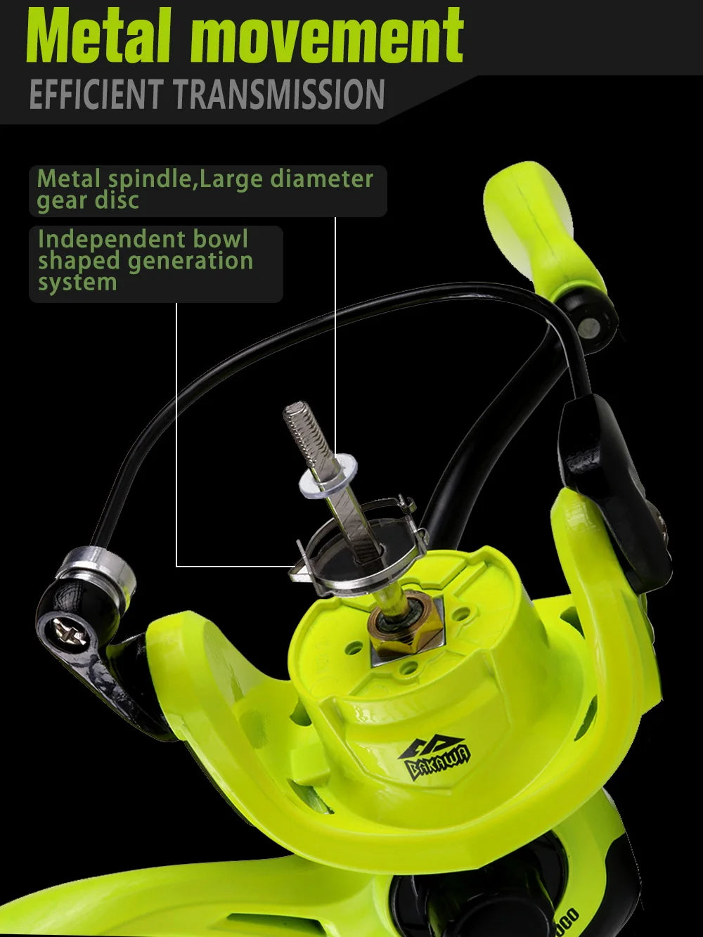 Máy câu BAKAWA 1000/2000/3000 - Quay mượt, bền bỉ