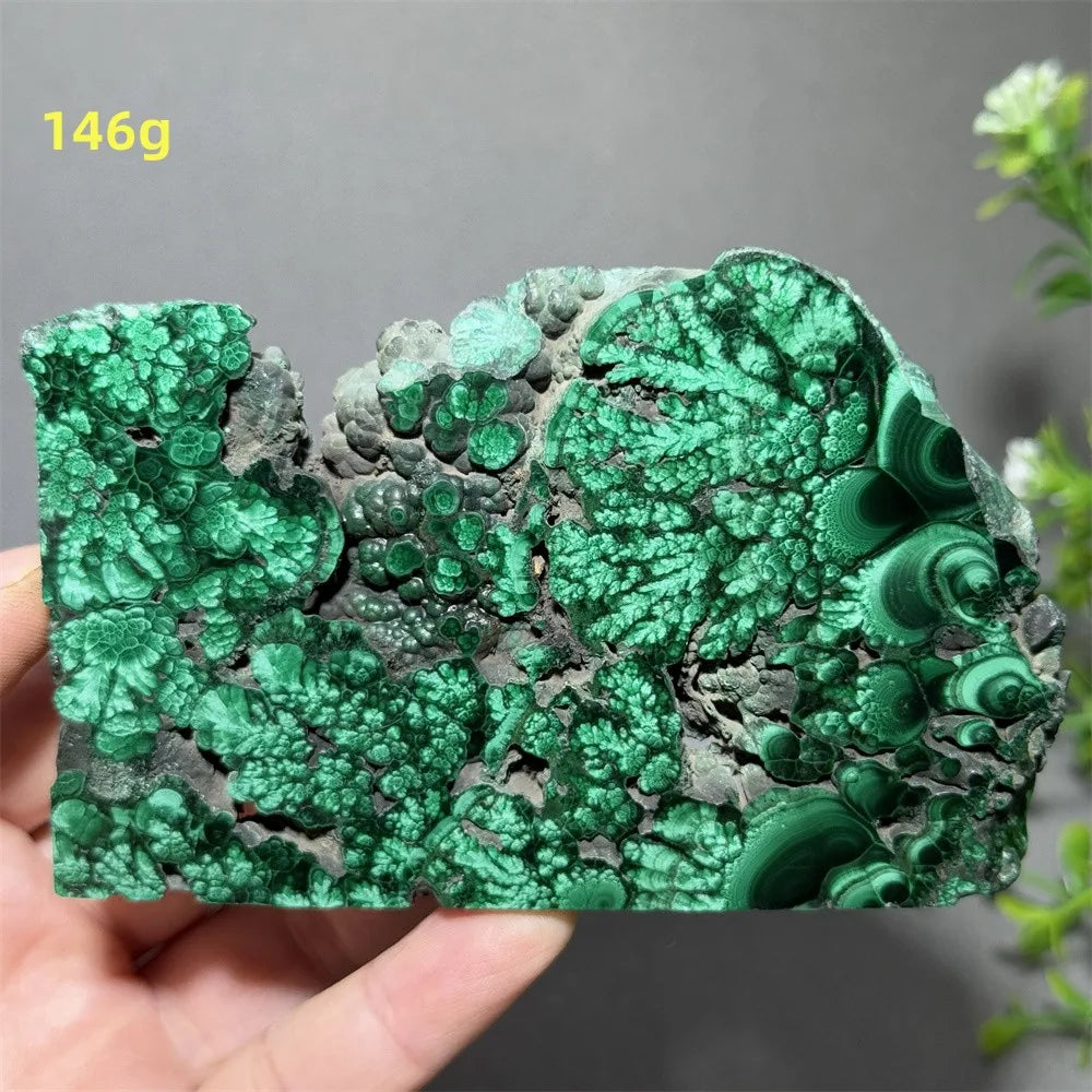Thiên Nhiên Đá Malachite Sống Thiền Trang Trí 50cm - Daisan Mart