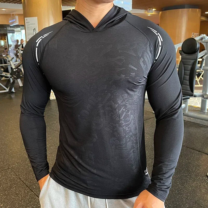 Men's Quick Dry Long Sleeve Sports T-Shirt