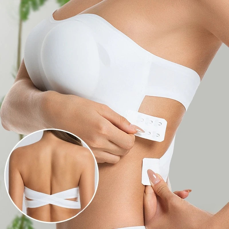 Women's Wireless Push-Up Bra Enhances Smooth Back Beauty