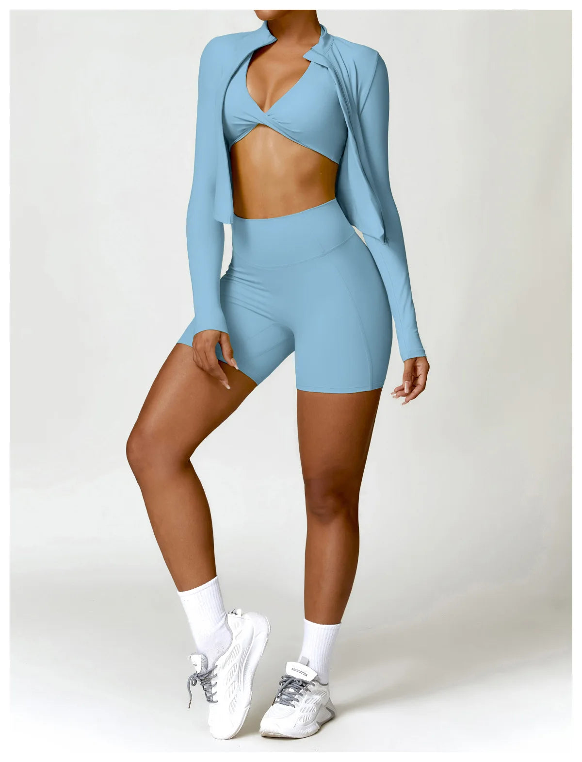 Áo Thun Nữ Dài Tay Tập Gym Yoga Chạy Bộ Thể Thao