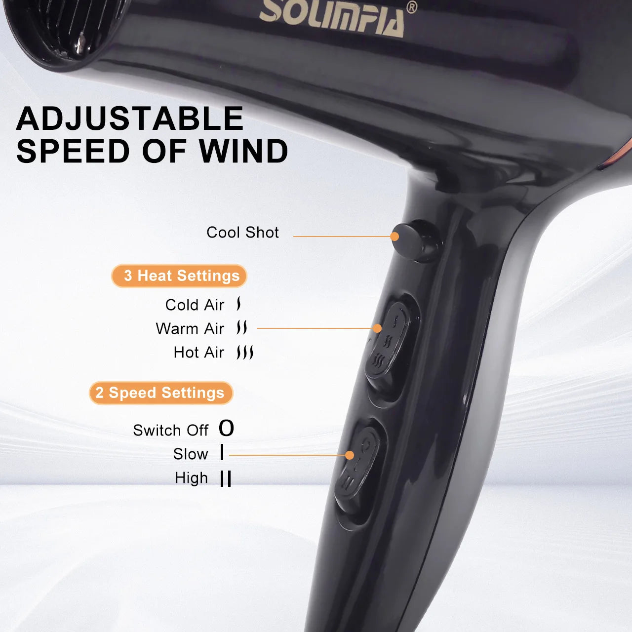 Professional 6 Level Industrial Hair Dryer