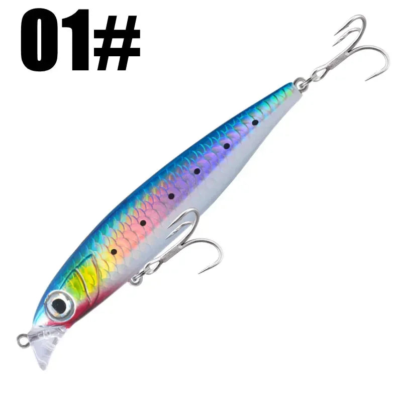 GREENSPIDER Sinking Minnow 100mm 34g Wobbler Pesca Swimbait Long Cast Tackle Pike Fishhook Sea Fishing Lure Jerkbait