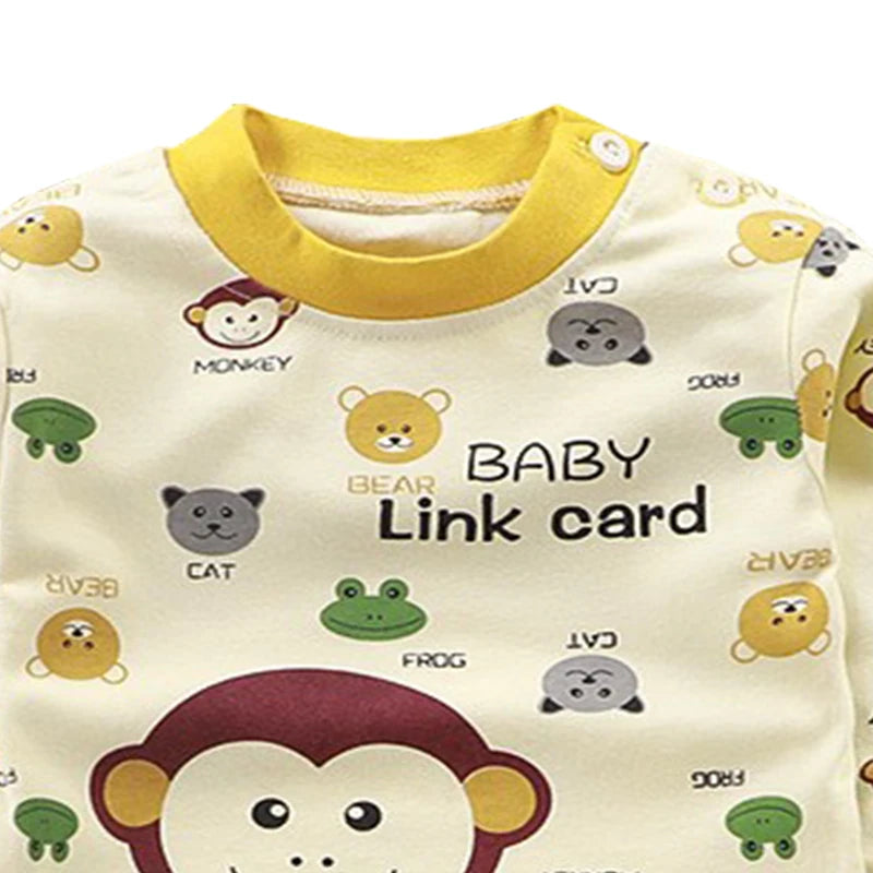 Baby Boy Girl Autumn Winter Cotton Outfits with Cute Patterns