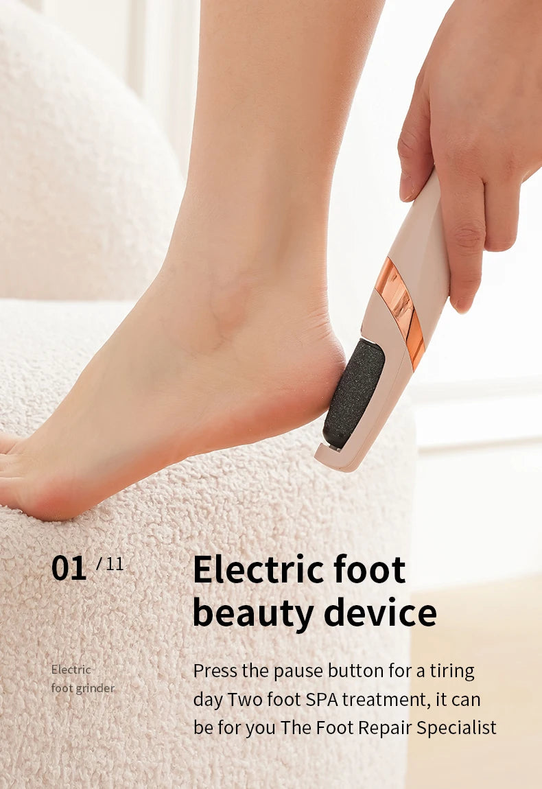 Electric Foot Grinder Automatic Foot Callus Rubbing Pedicure Dead Skin Callus Remover for Foot Rechargeable Foot Beauty Machine