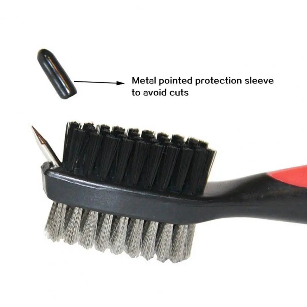 Convenient Multi-Function Dual-Head Golf Club Cleaning Brush