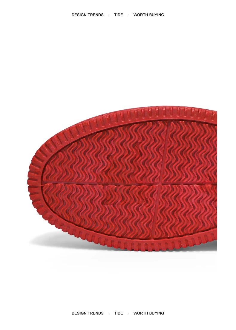 Giày Thêu Tim Đỏ Unisex - Thời Trang Thoáng Khí