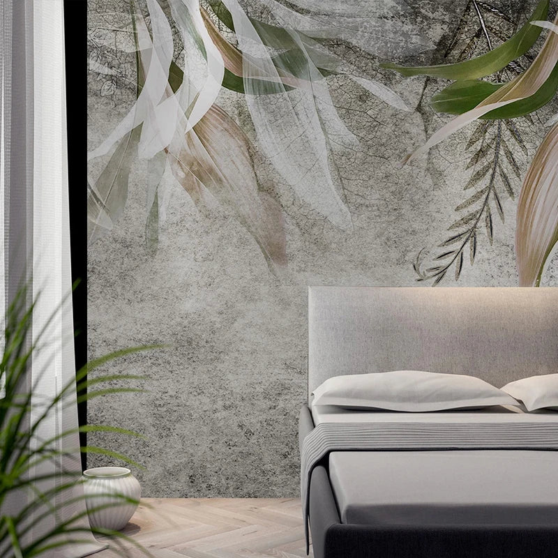 Custom Photo Mural 3D Retro Abstract Art Leaf Decor Wall Painting Bedroom Living Room Background Modern Wallpaper Wall Covering
