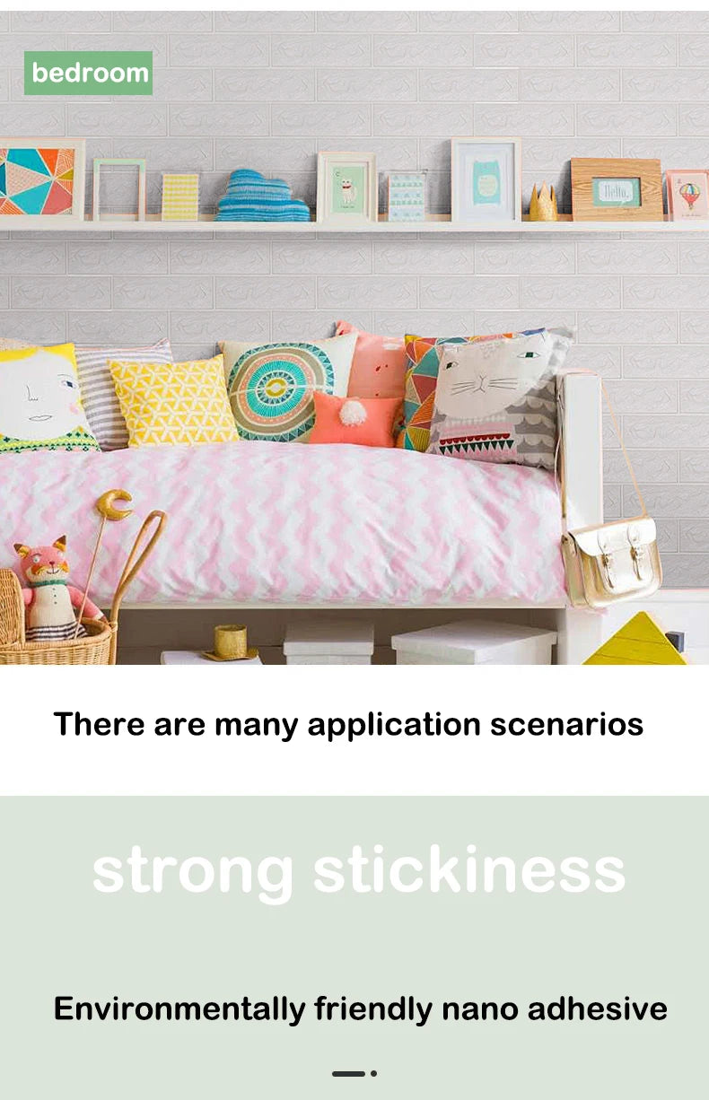 Moisture-proof Brick Wallpaper 40 Sheets 38.5x35cm