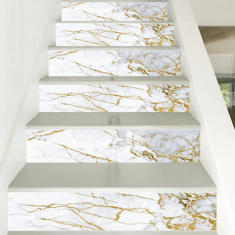 Set of 10 Decorative Oil-Resistant Yellow and White Tile Stickers