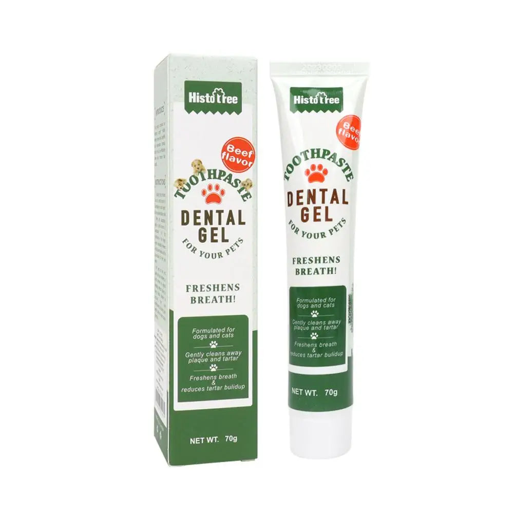 Pet Dog Tootpaste Cleaning Supplies Vanilla Beef Flavor Pet Dog Toothpaste Cat Z1Y6 - Daisan Mart