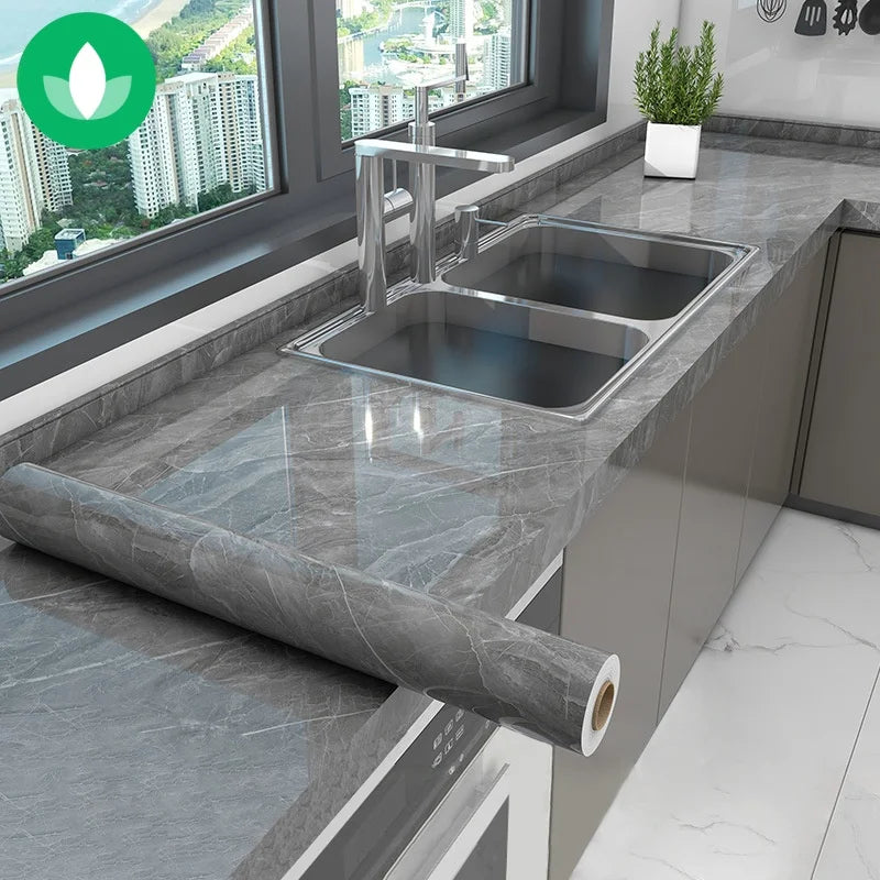 Waterproof Stone Wallpaper for Kitchen Cabinets and Interiors