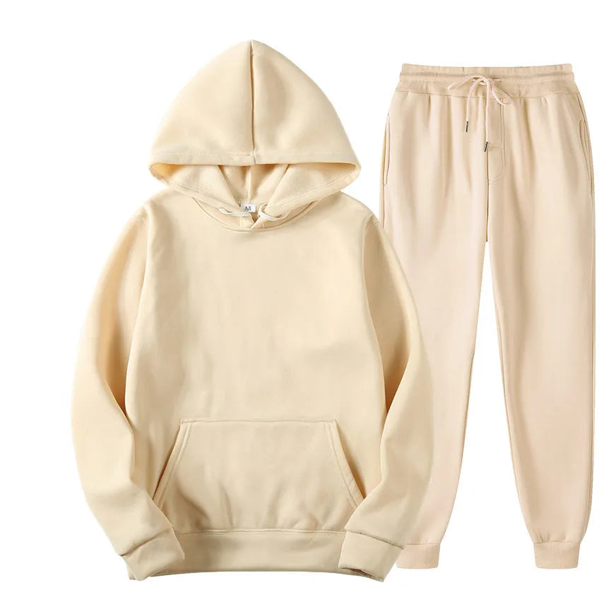 Unisex Fall Winter Outfit: Hoodie &amp; Streetwear Pants