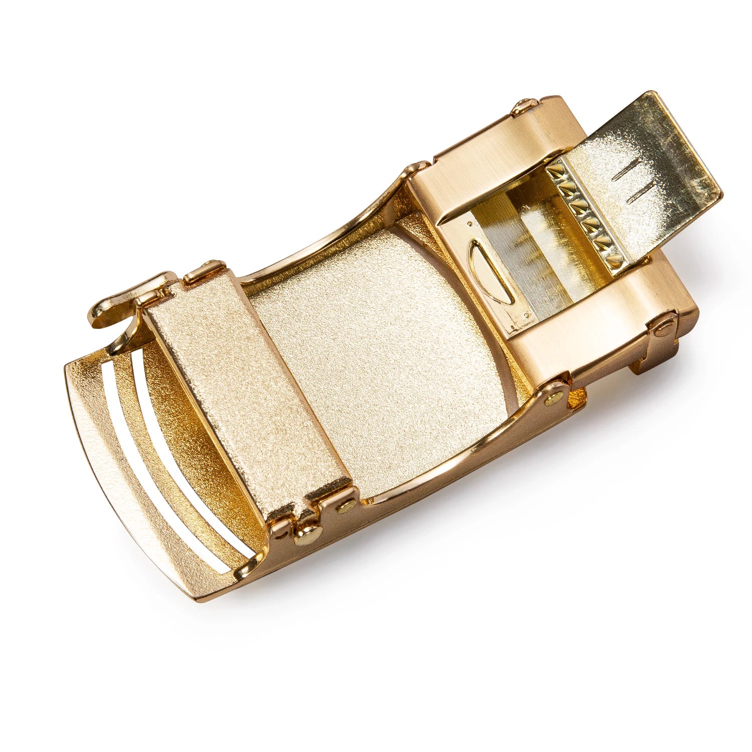 High quality black cowhide men's belt with automatic buckle 130cm