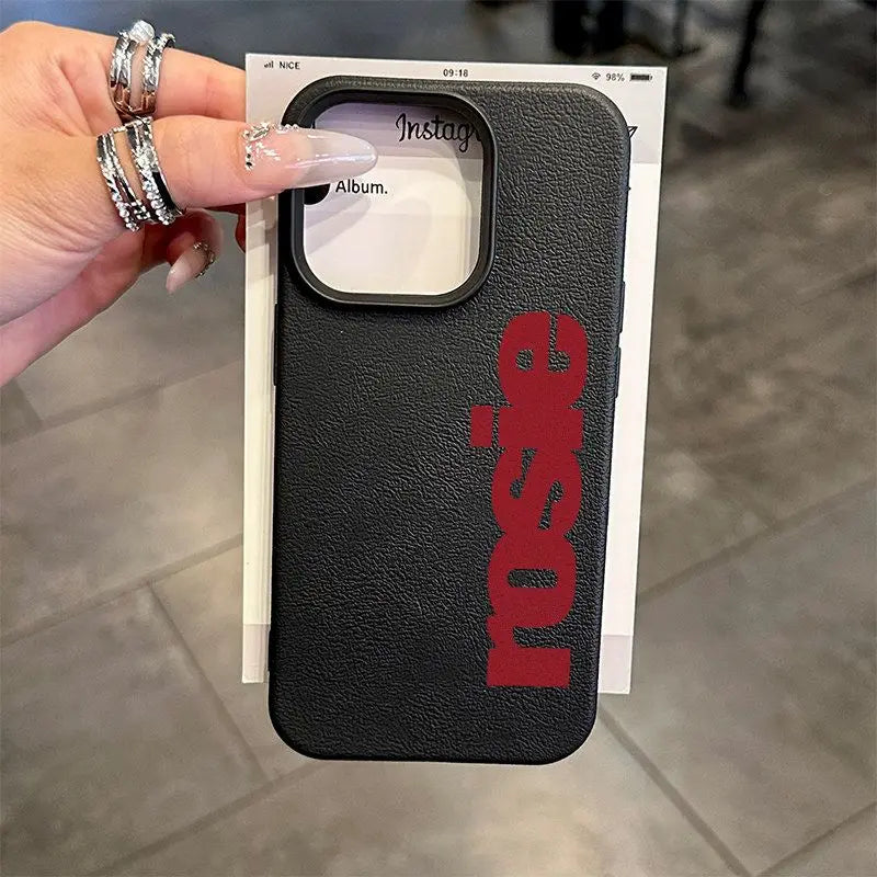 Ốp Lưng iPhone Phong Cách Hàn, Chữ Đơn Giản, Chống Vân