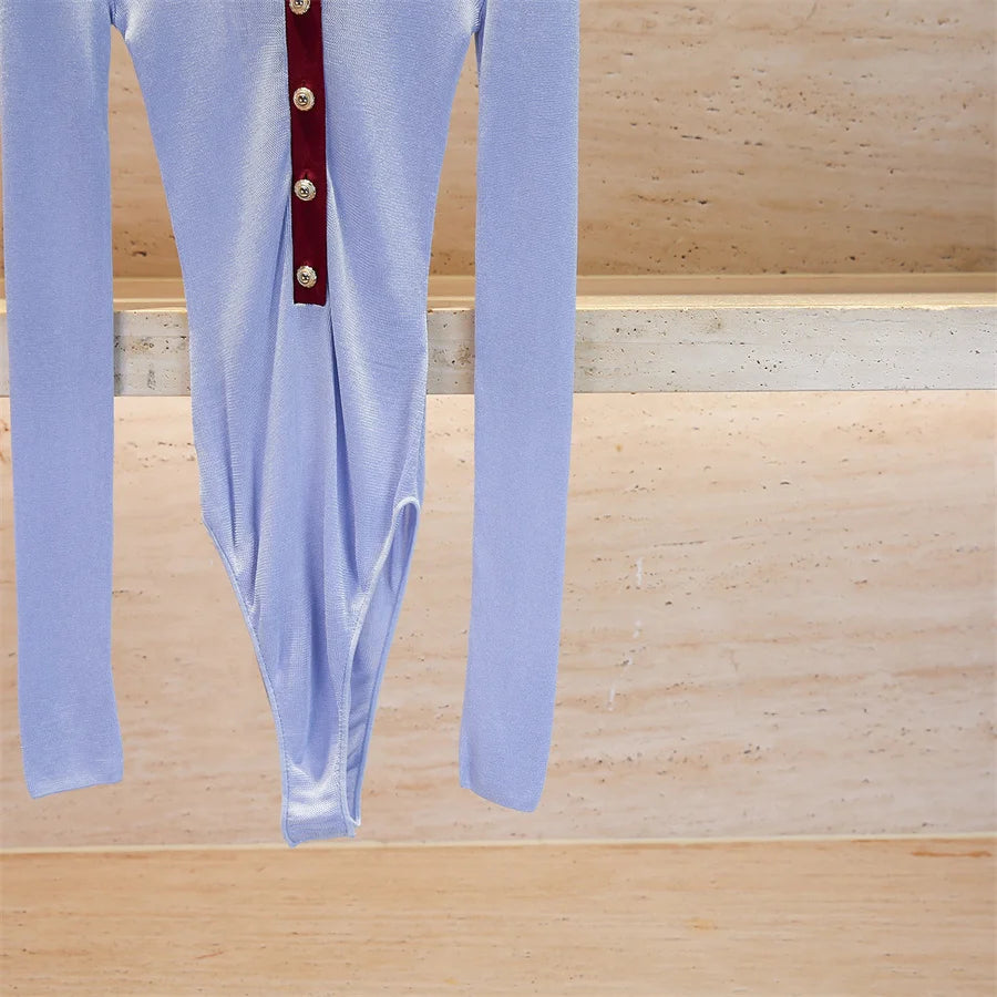 Women's Bodysuit Sexy Lapel Collar Y2K Fall 2025