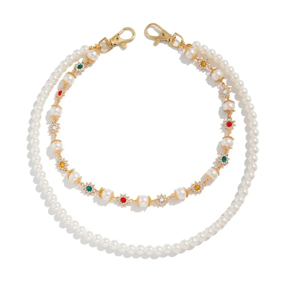 Punk Spiked Pearl Necklace Harajuku Women's Waist &amp; Bag