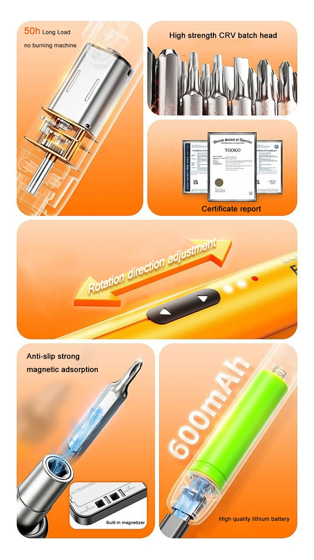 Electric Screwdriver Set Precision Power Tool Kit Rechargeable Wireless Mini Small Bits for Mobile Cell computer Repair CRV