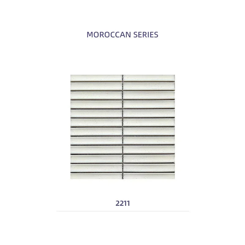 22x145 Long Concave Porcelain Mosaic Tiles for Bathroom Decoration