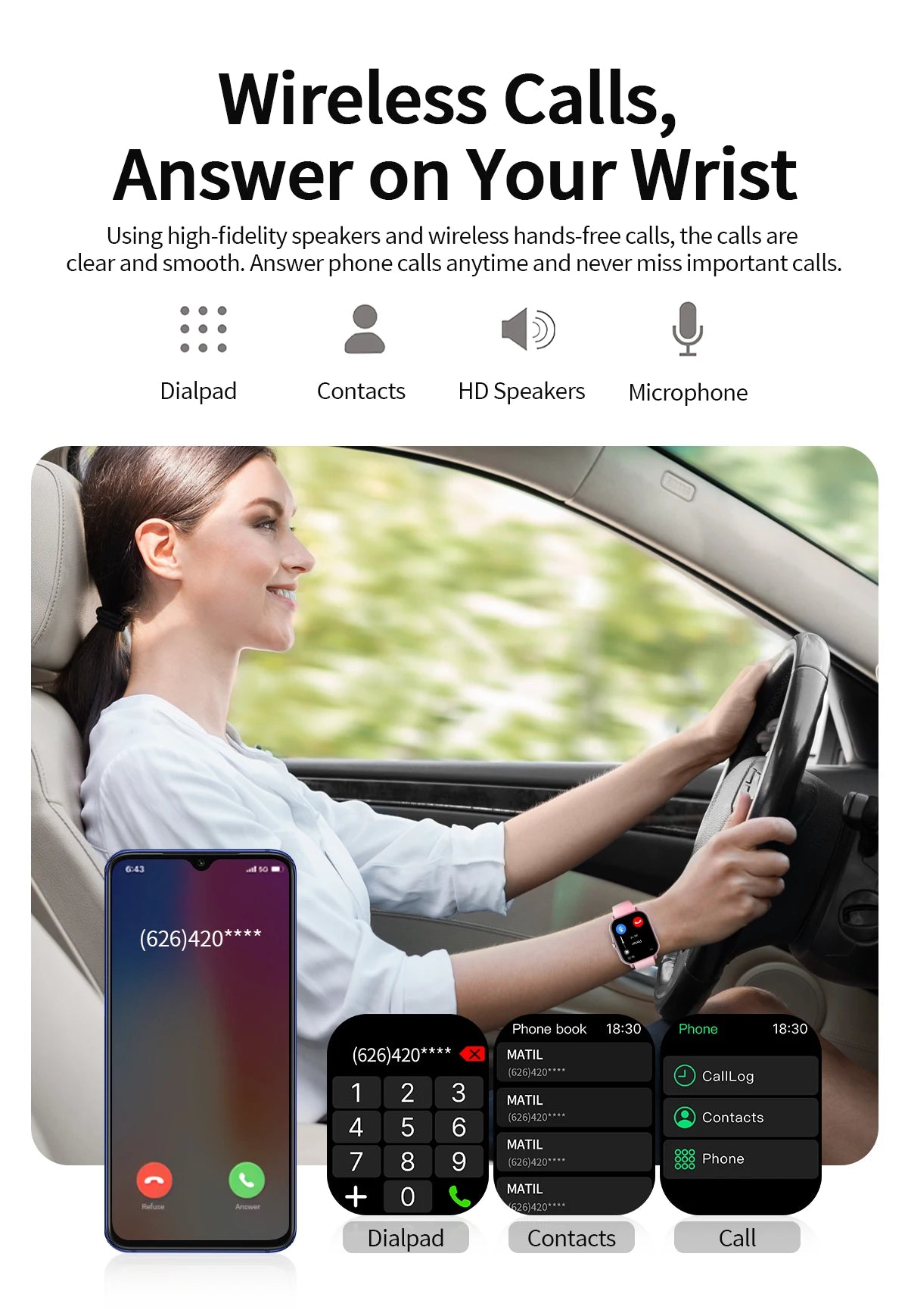 Đồng Hồ Thông Minh 1.83 Gọi BT, Theo Dõi Sức Khỏe