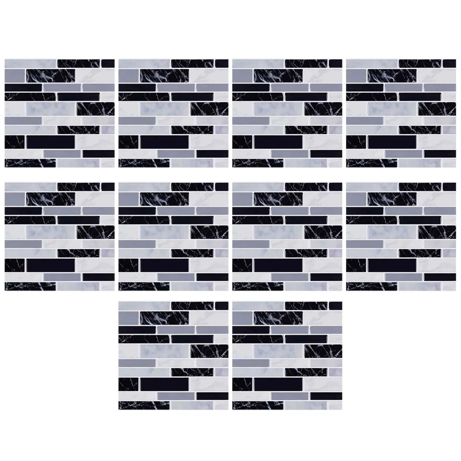 Free Shiping Self Adhesive 3d Tile Stickers 10 Sheets Kitchen Bathroom Wall Decor For Tile Waistline Kitchen Living Room