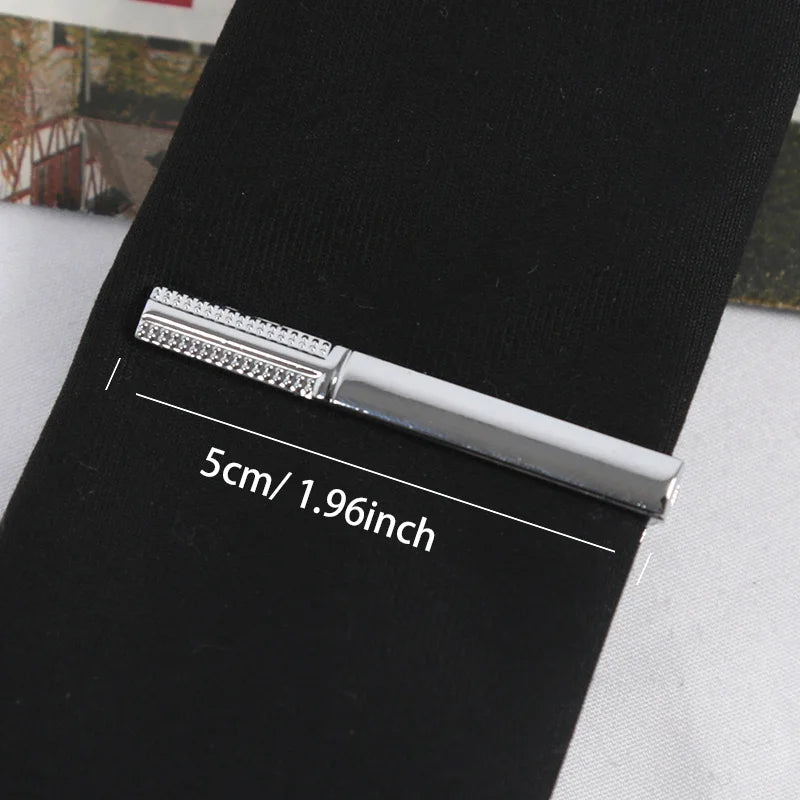 Kẹp Cà Vạt Nam Màu Bạc Thanh Lịch Phong Cách