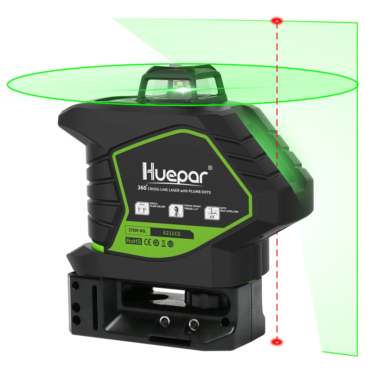Máy Laser Cân Bằng 5 Tia Xanh Huepar 360° 6211CG - Daisan Mart