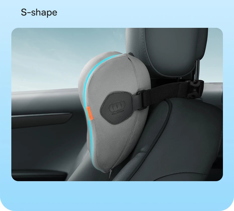 Baseus Car Neck Pillow Headrest Waist 3D Memory Foam Seat Support for Travel Neck Rest Breathable Car Back Lumbar Cushion Gadget - Daisan Mart