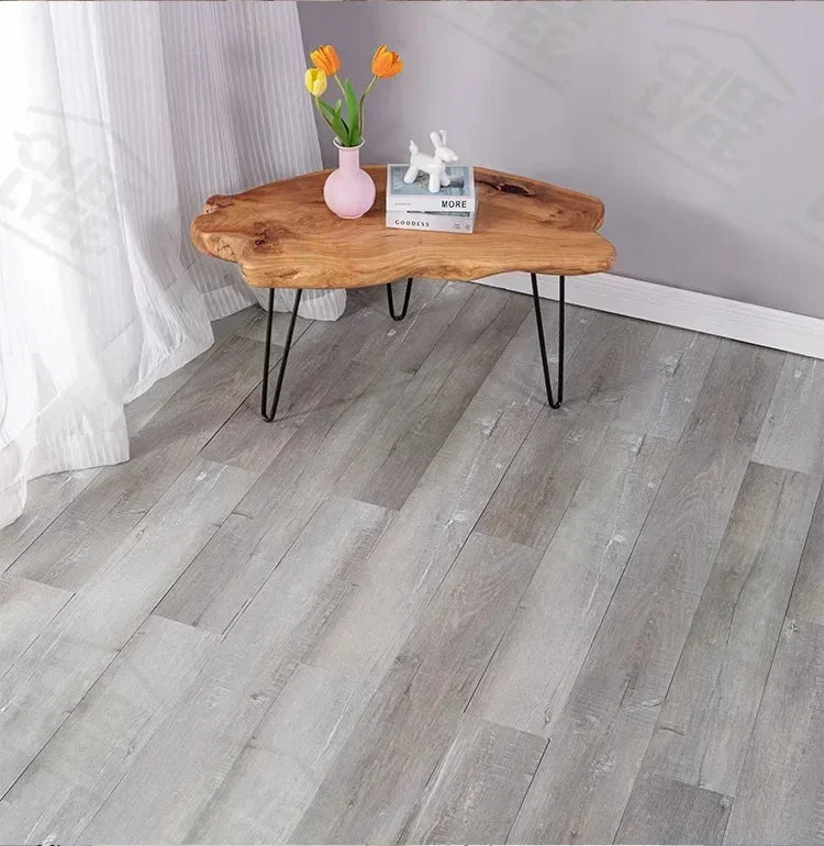 45x15cm Floor Sticker Wall Sticker Modern Self-adhesive Thick PVC Wood Grain Floor Sticker Living Room Bedroom Decoration