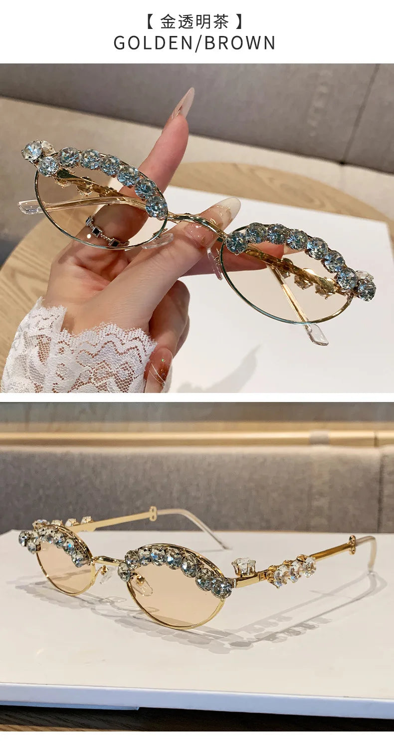 High-end Diamond Oval Women's Sunglasses 2025
