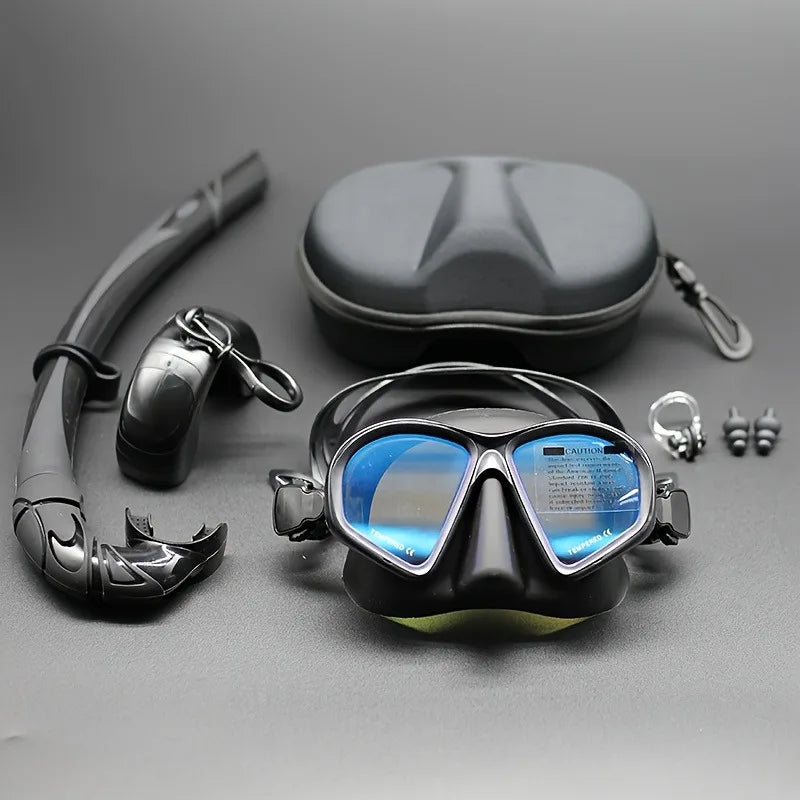 Professional Wet Low Volume Freediving Mask, Tempered Glass dive Mask, J-Type Diving Mask, Snorkel Set,buceo,수영,스노클링,마스크